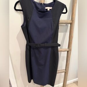Banana Republic Navy and Black Midi Dress (size 6)